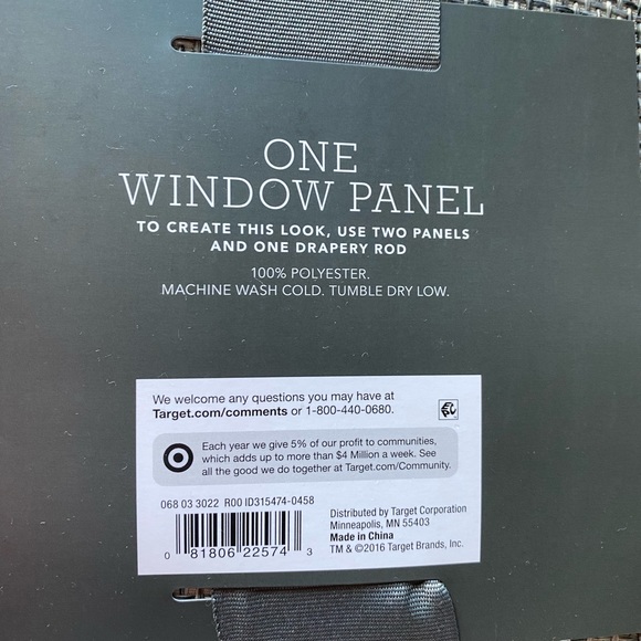 COPY - Threshold Quality and Design Gray window panel 54”Wx84” L - Picture 3 of 4